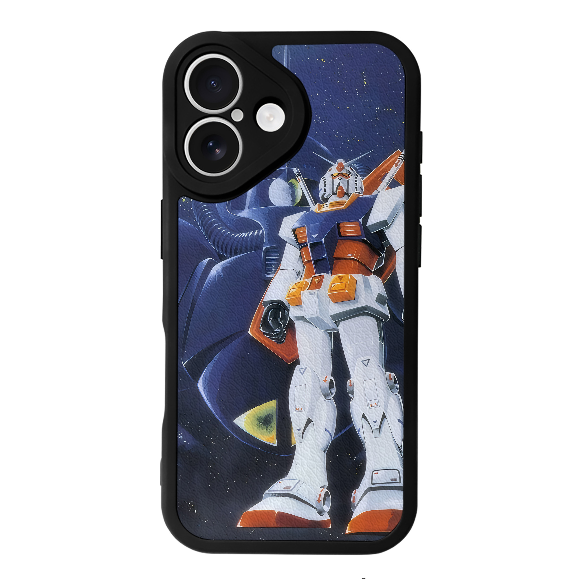 （画像用） 機動戦士ガンダム Mobile Suit Gundam 【iPhone 16シリーズ対応】シリコンスマホケース（レザー調） 材質：シリコン